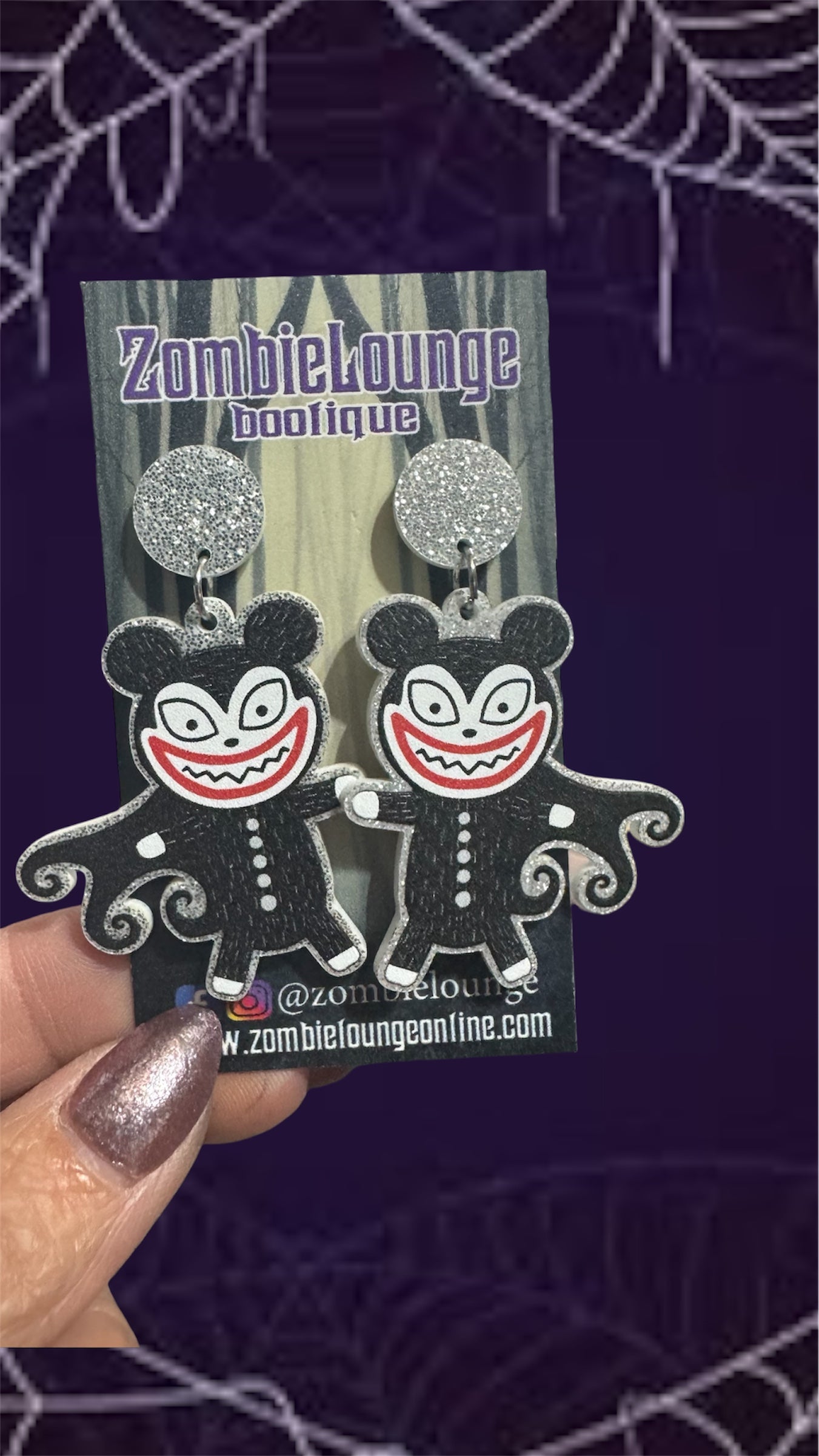 Vampire Teddy and Duck Earrings
