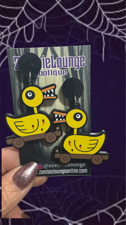 Vampire Teddy and Duck Earrings