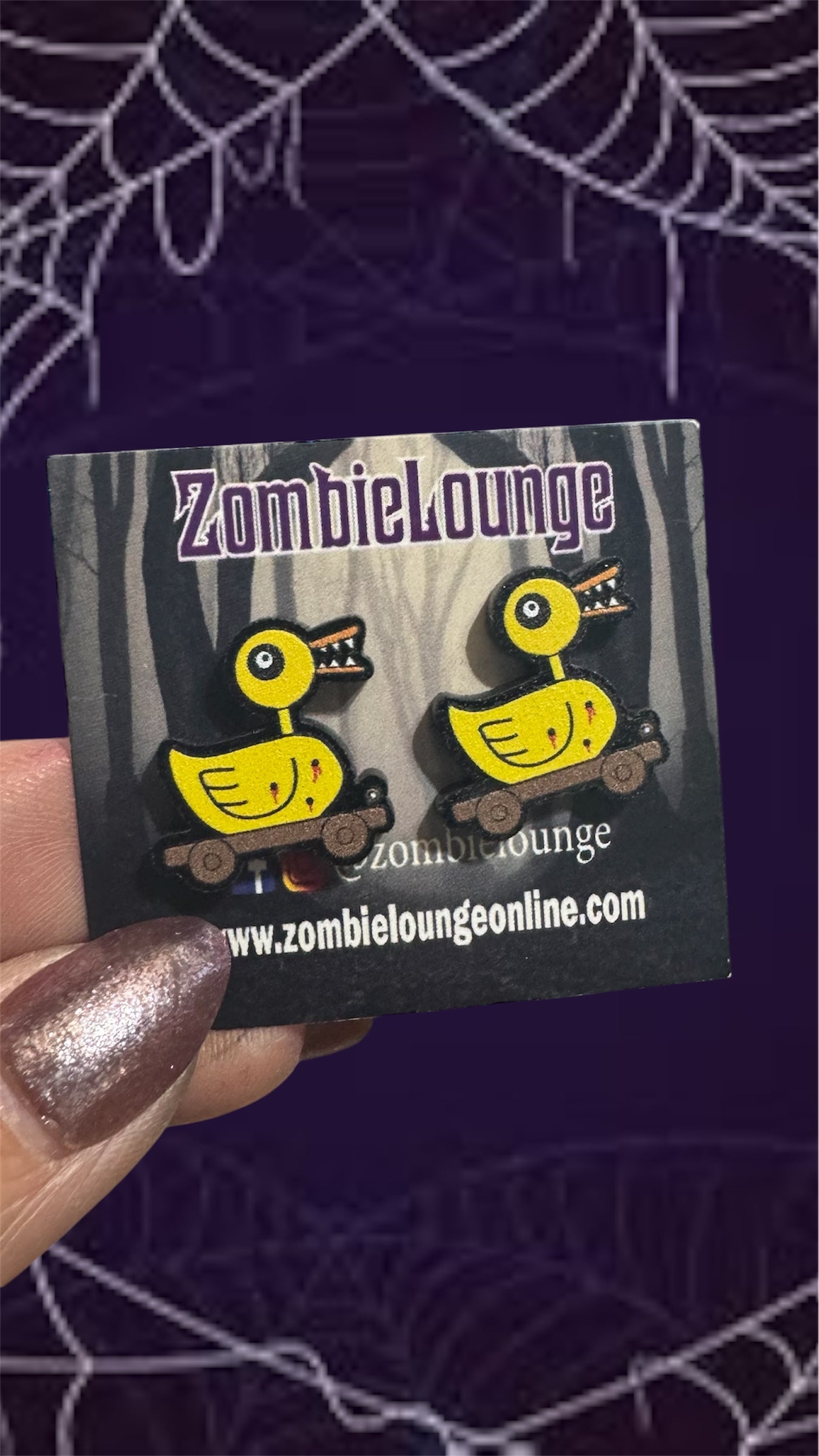 Vampire Teddy and Duck Earrings