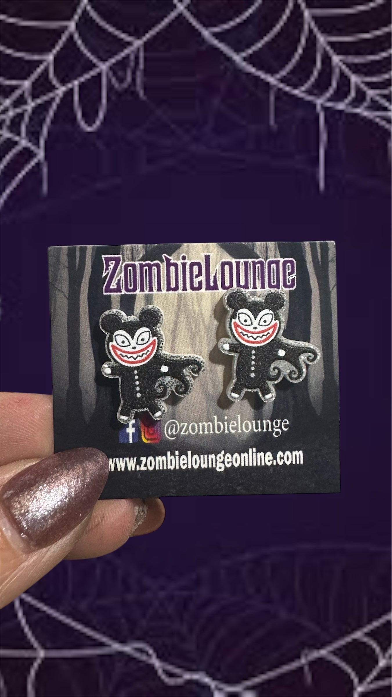 Vampire Teddy and Duck Earrings