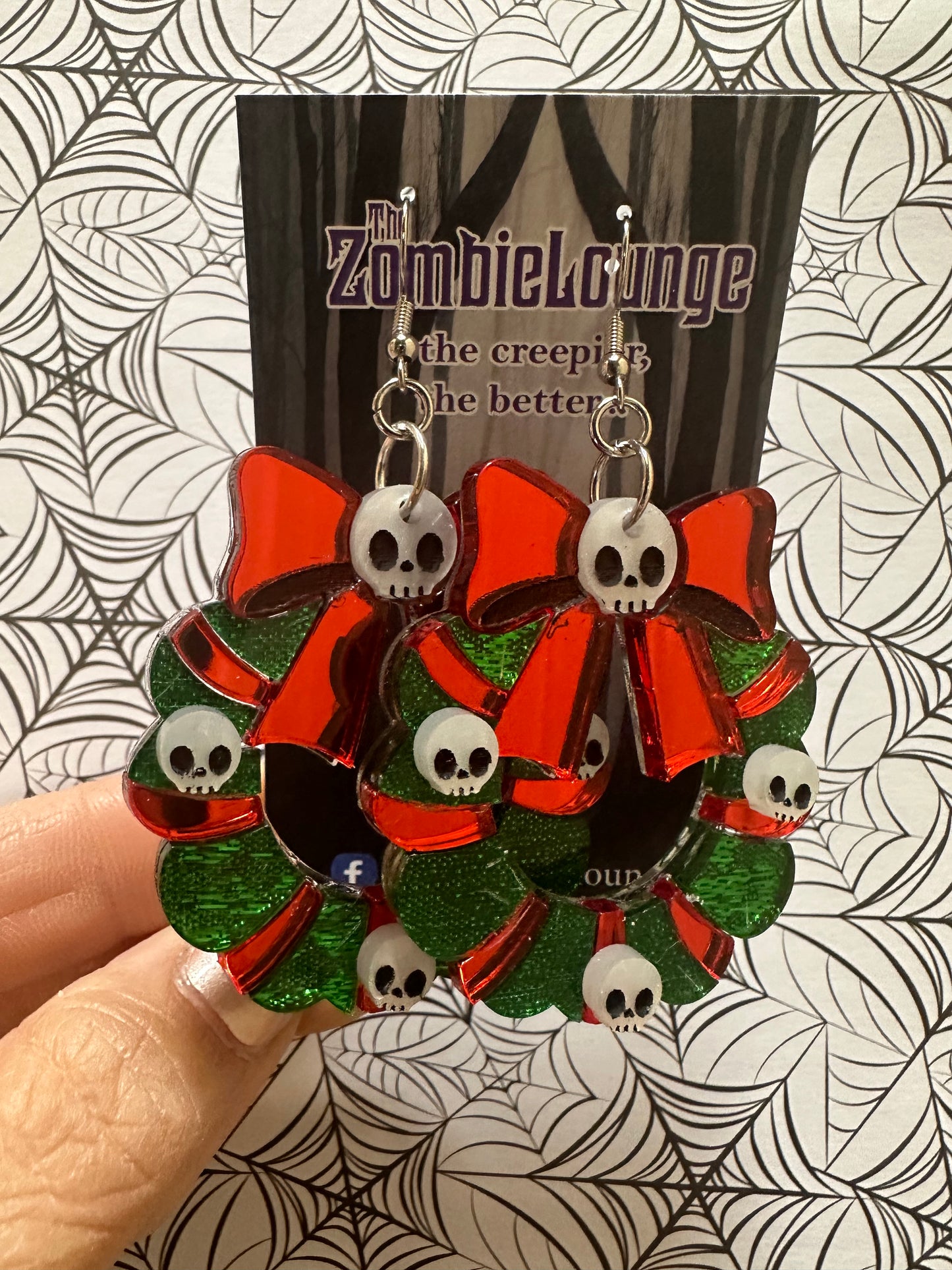 Creepmas Wreath Earrings