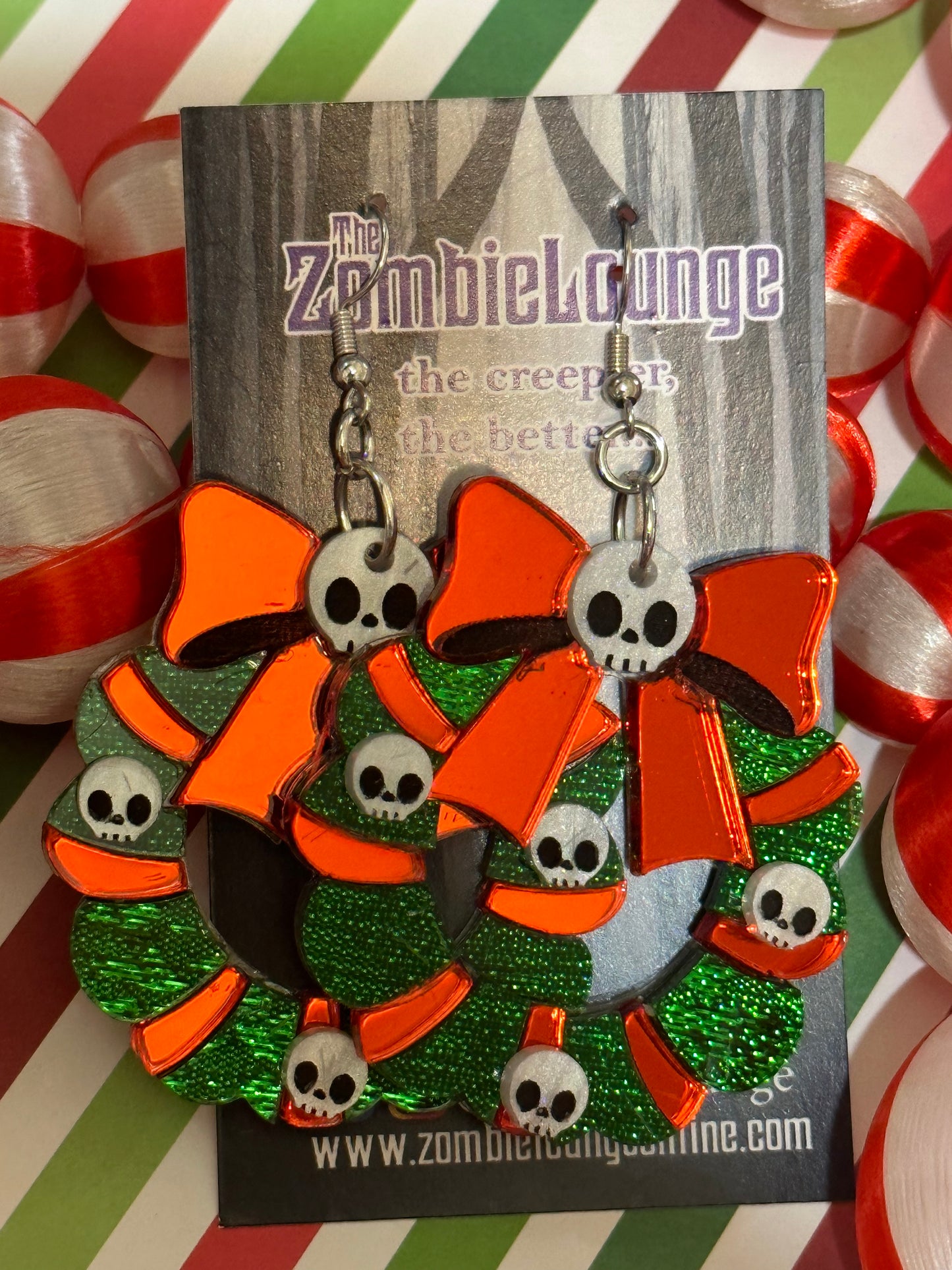 Creepmas Wreath Earrings