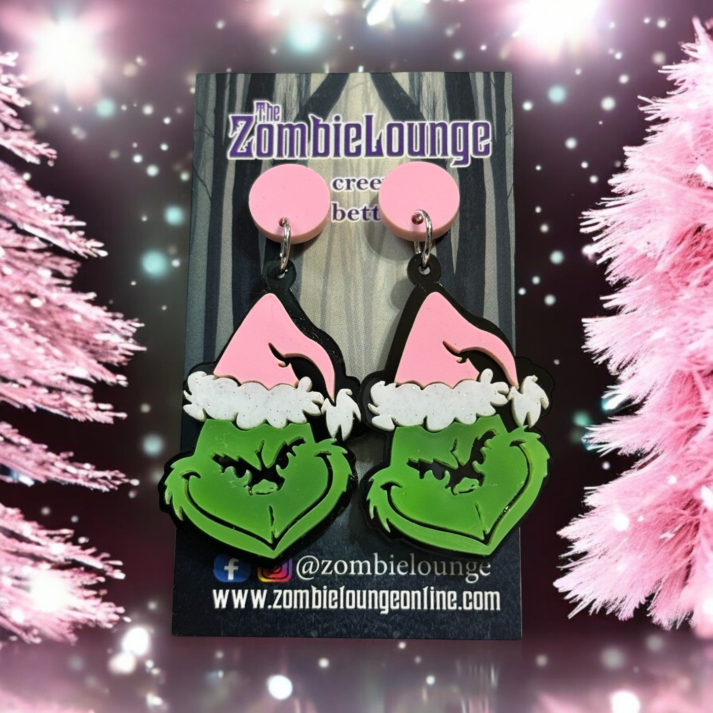 Grinchmas Acrylic Earrings