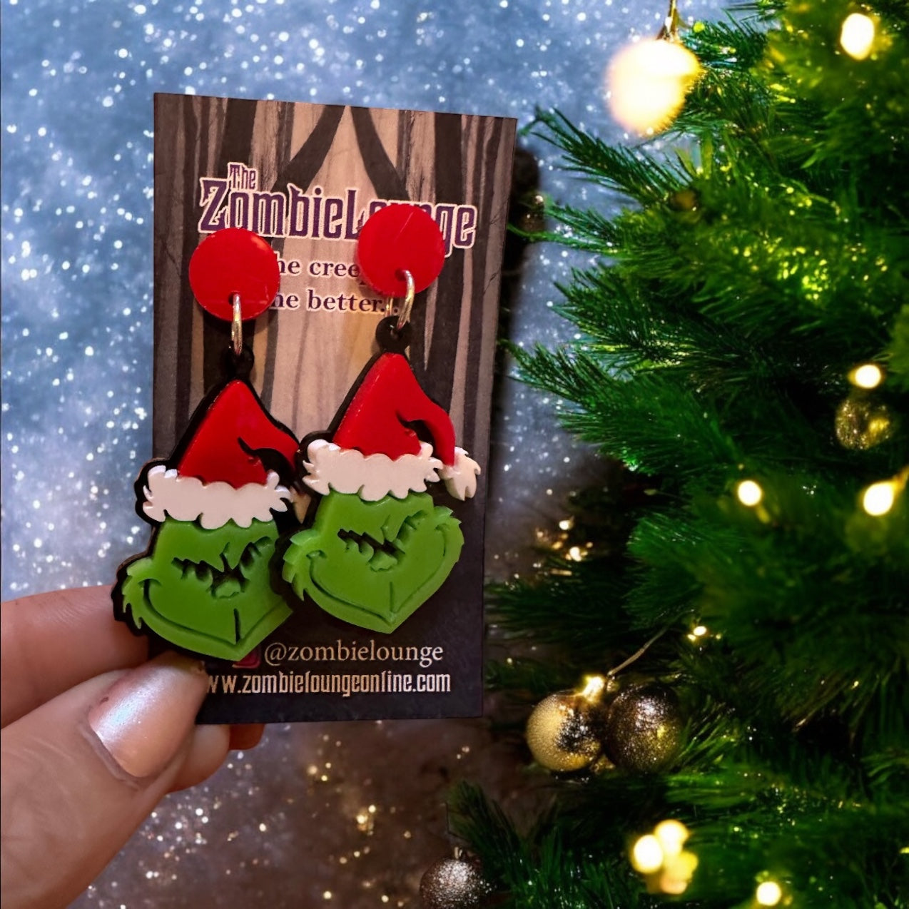 Grinchmas Acrylic Earrings