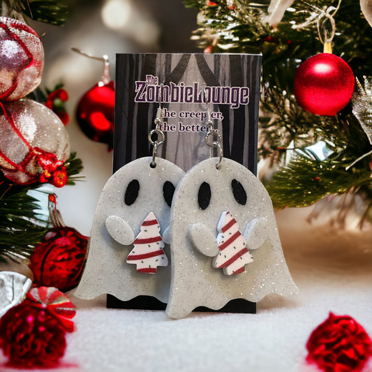 Christmas Cake Ghost Earrings