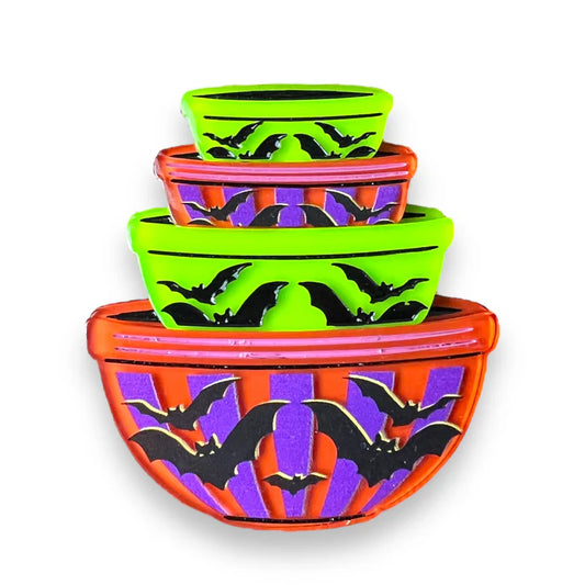 Menacing Mixers Halloween Bowls Brooch