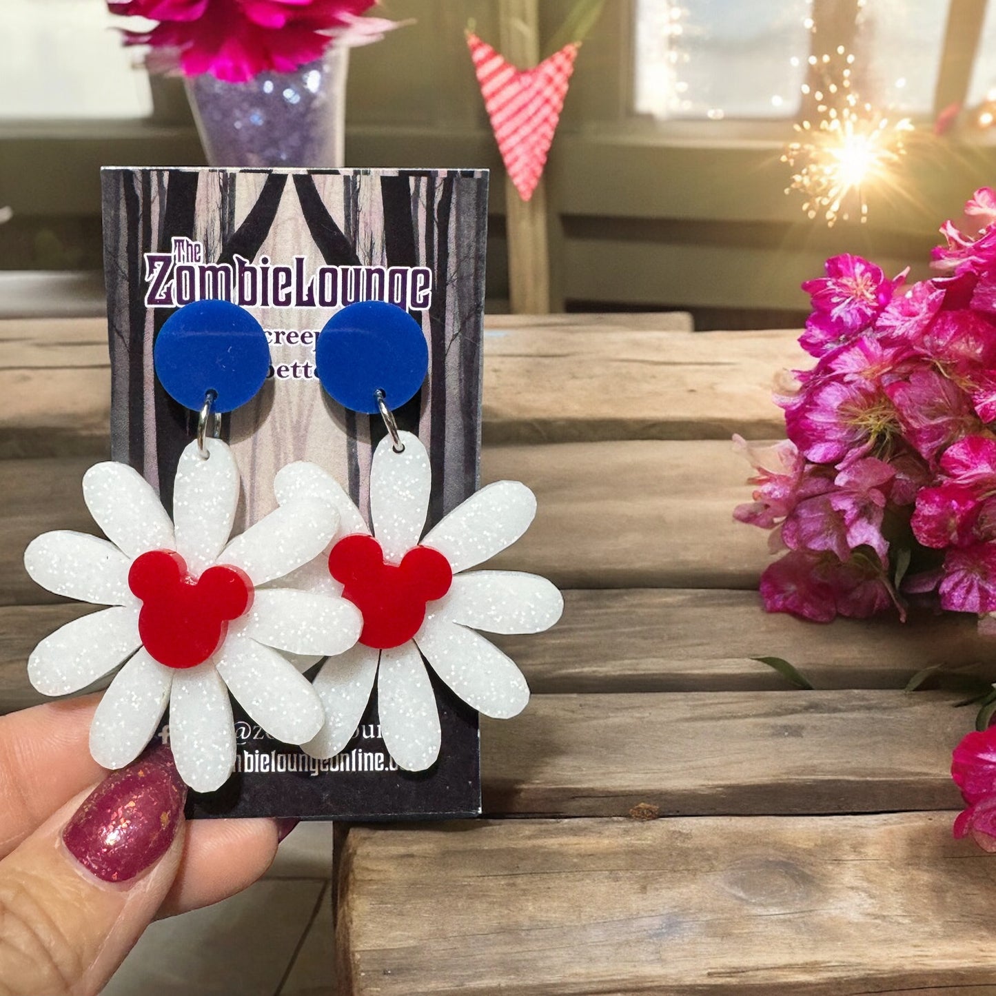 Mouse Flower Earrings