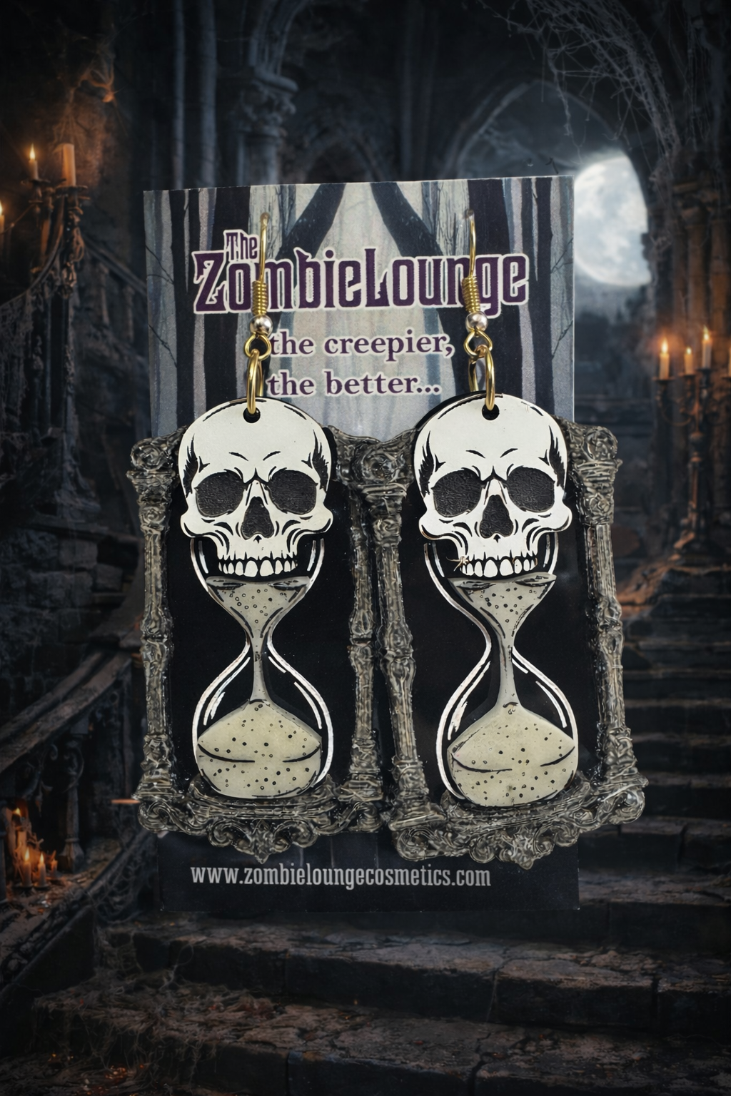 Skull Hourglass Earrings