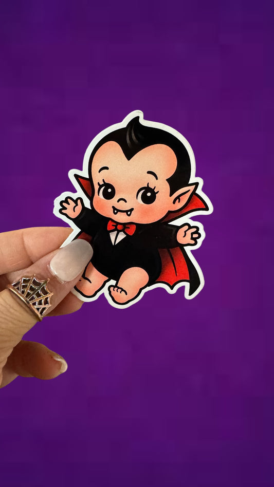 Vampire Spooky Kid Sticker