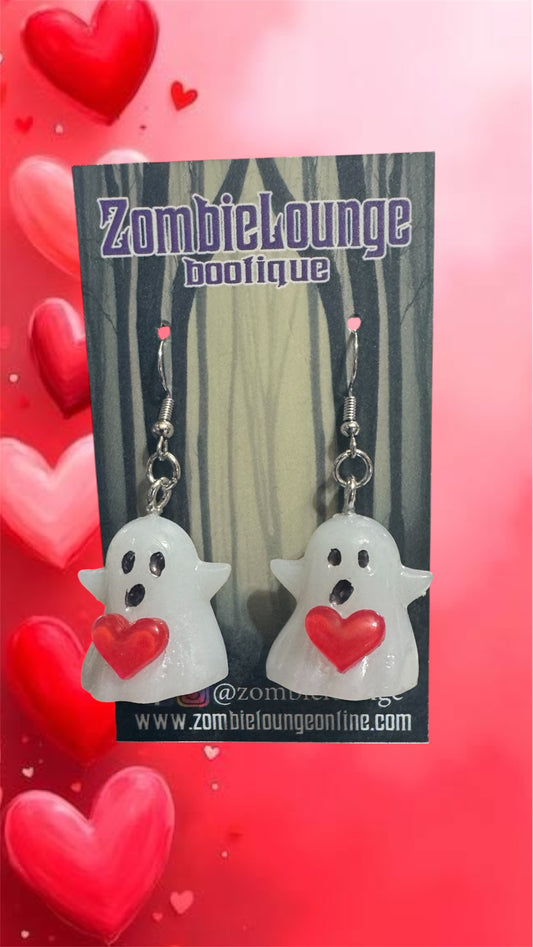 Valentines Ghost Earrings