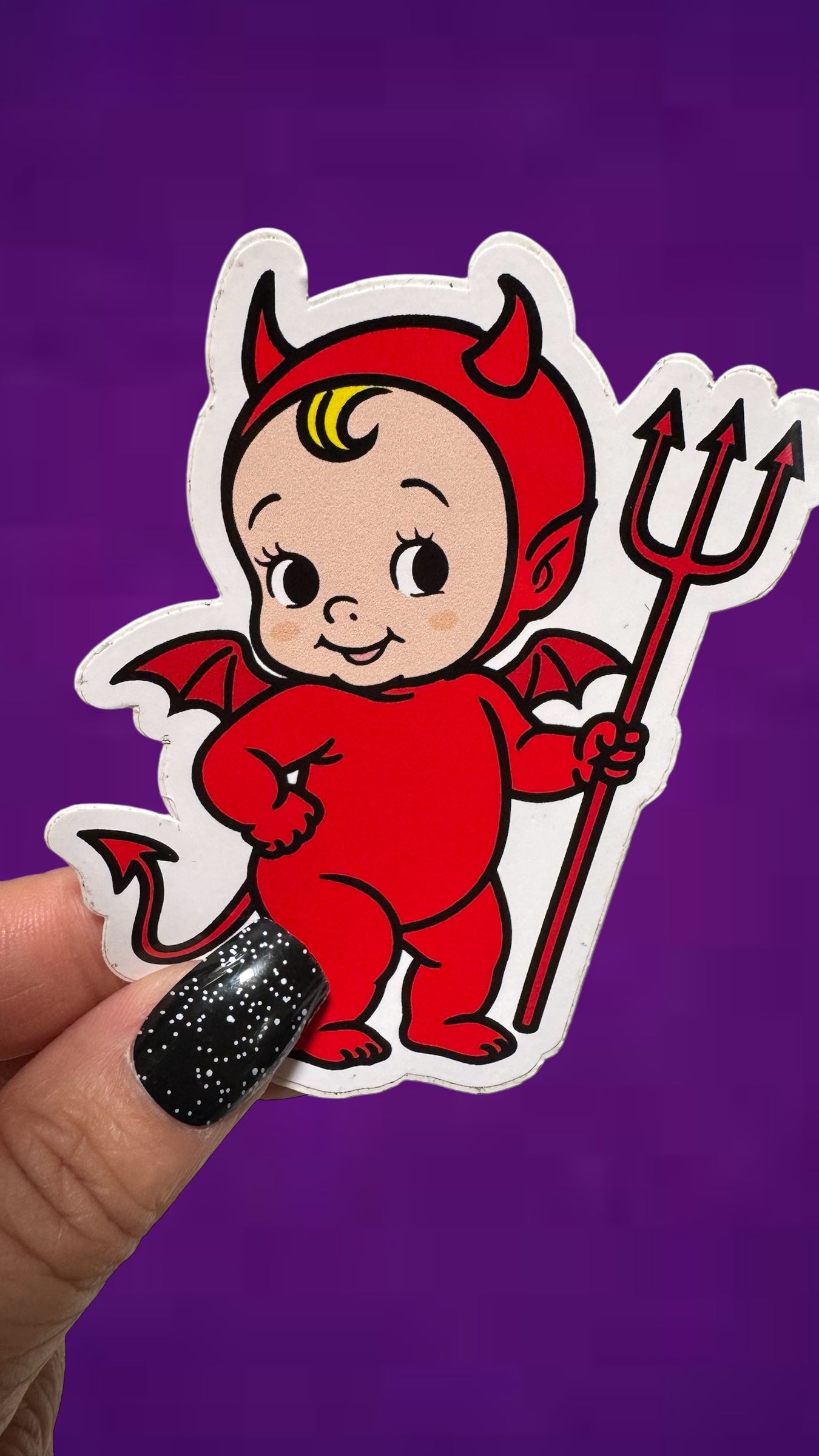 Devil Spooky Kid Sticker