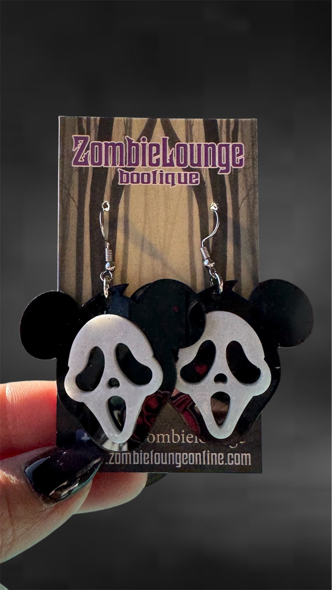 Ghostface Mouse earrings