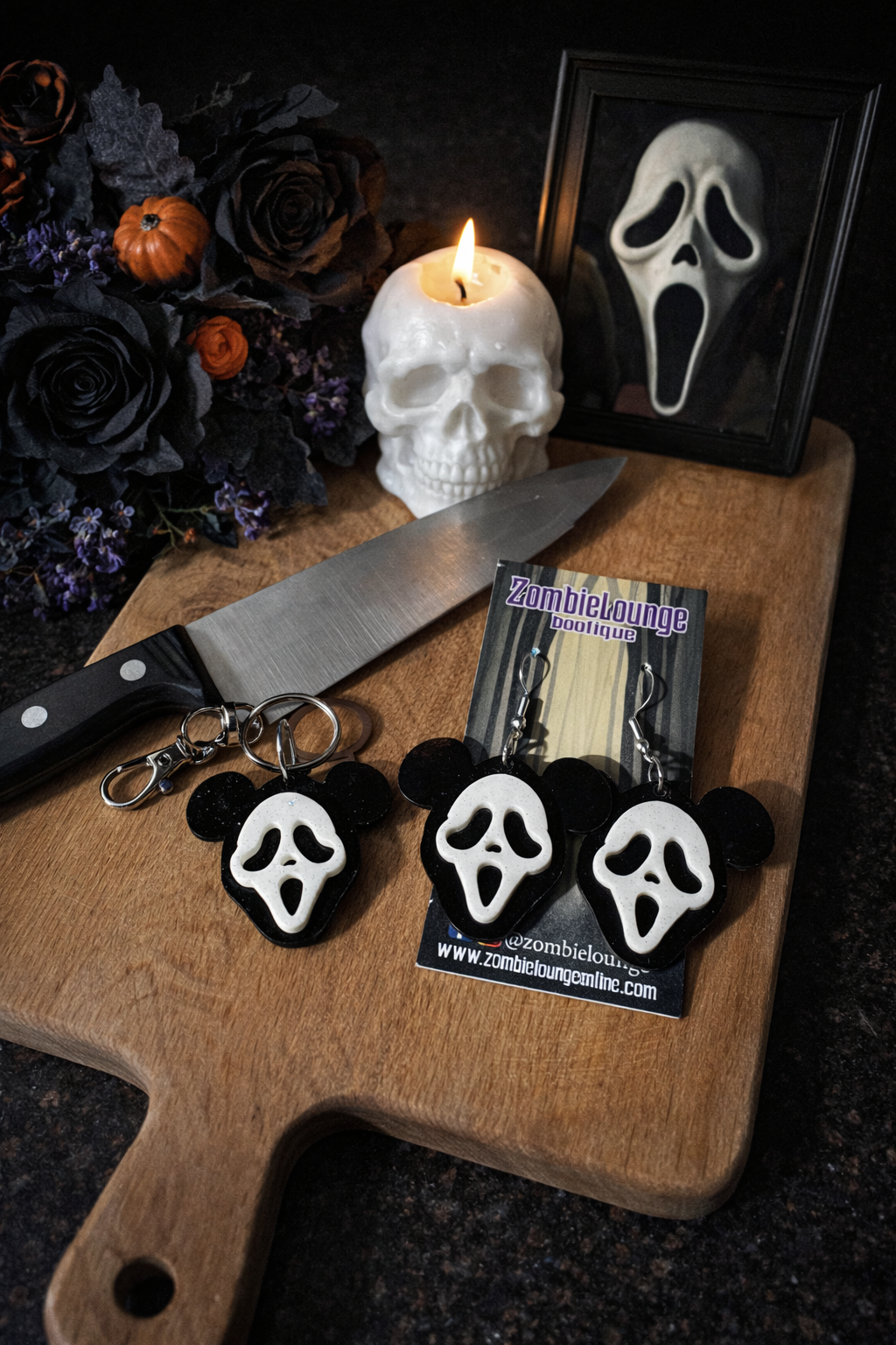 Ghostface Mouse earrings