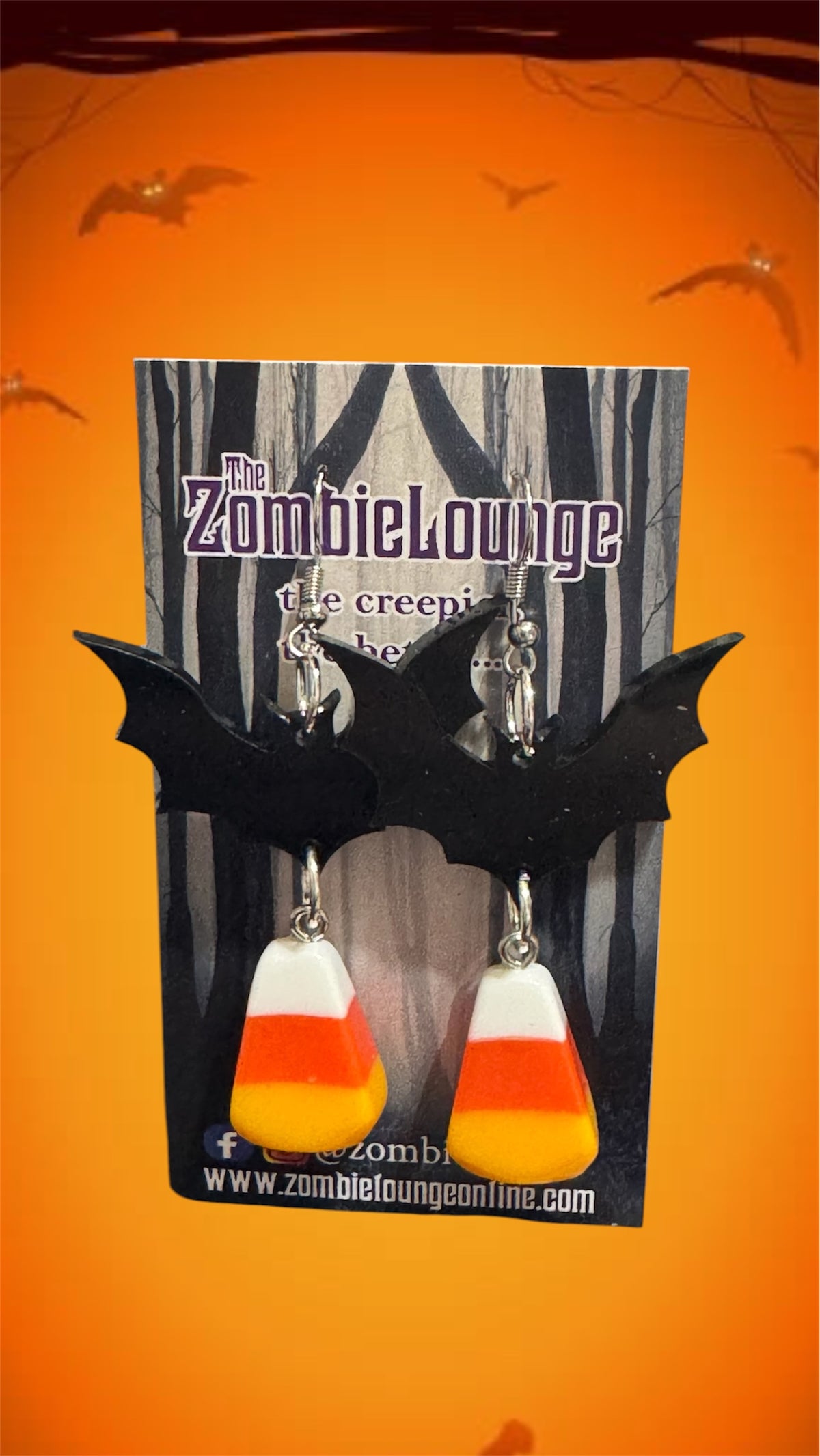 Candy Corn Bats Earrings