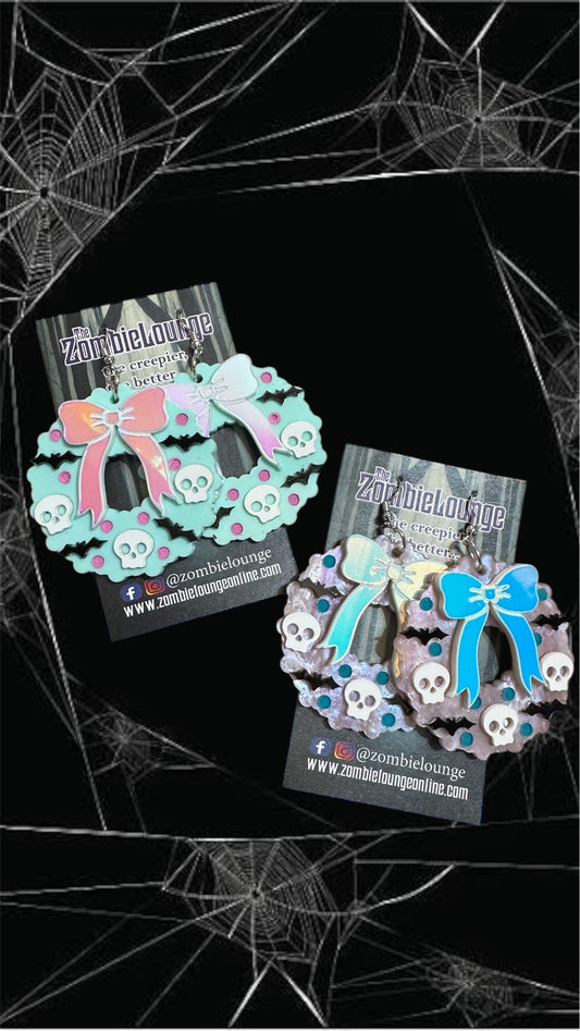 Spooky Wreath Earrings