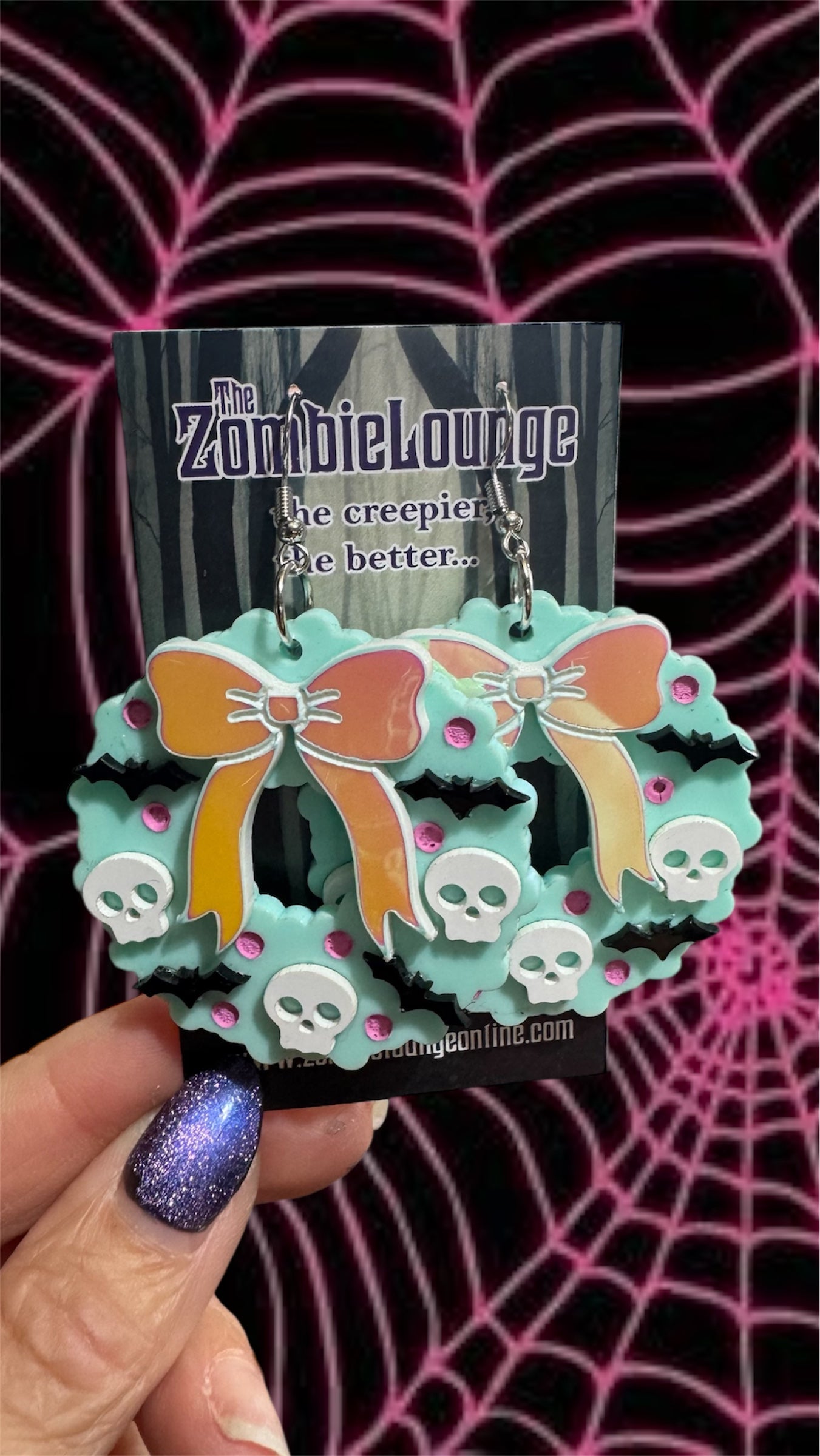 Spooky Wreath Earrings