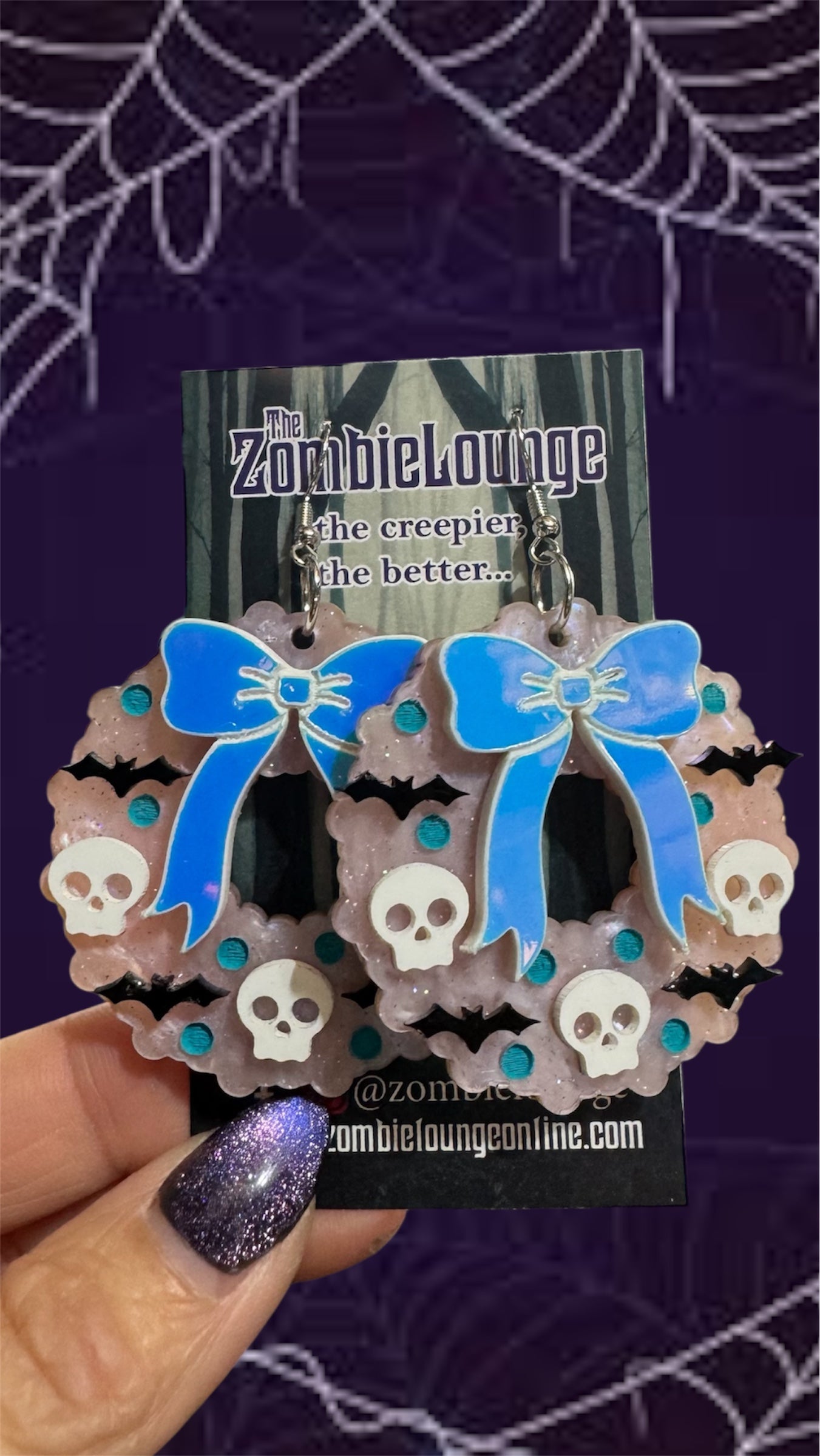 Spooky Wreath Earrings