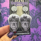 Black and White Monster Earrings