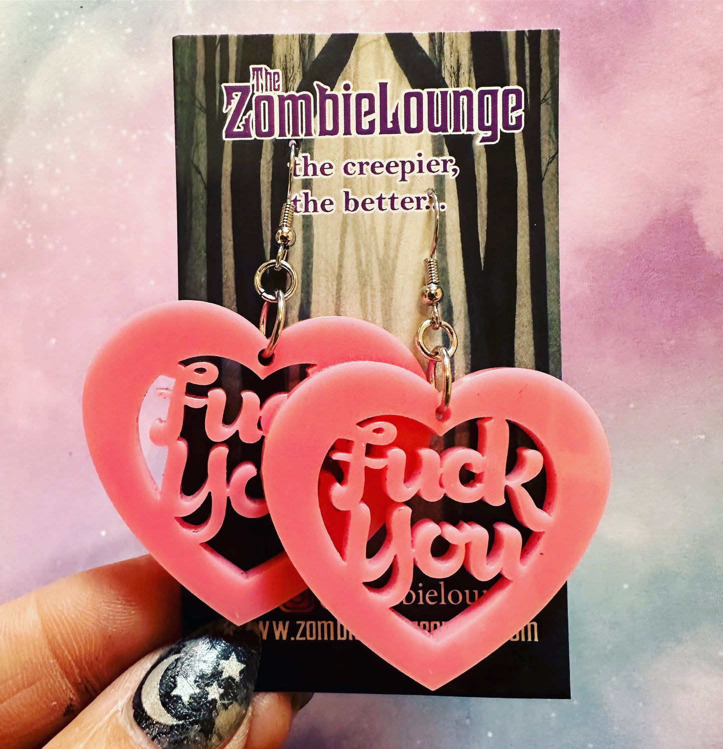 F-You Heart Earrings