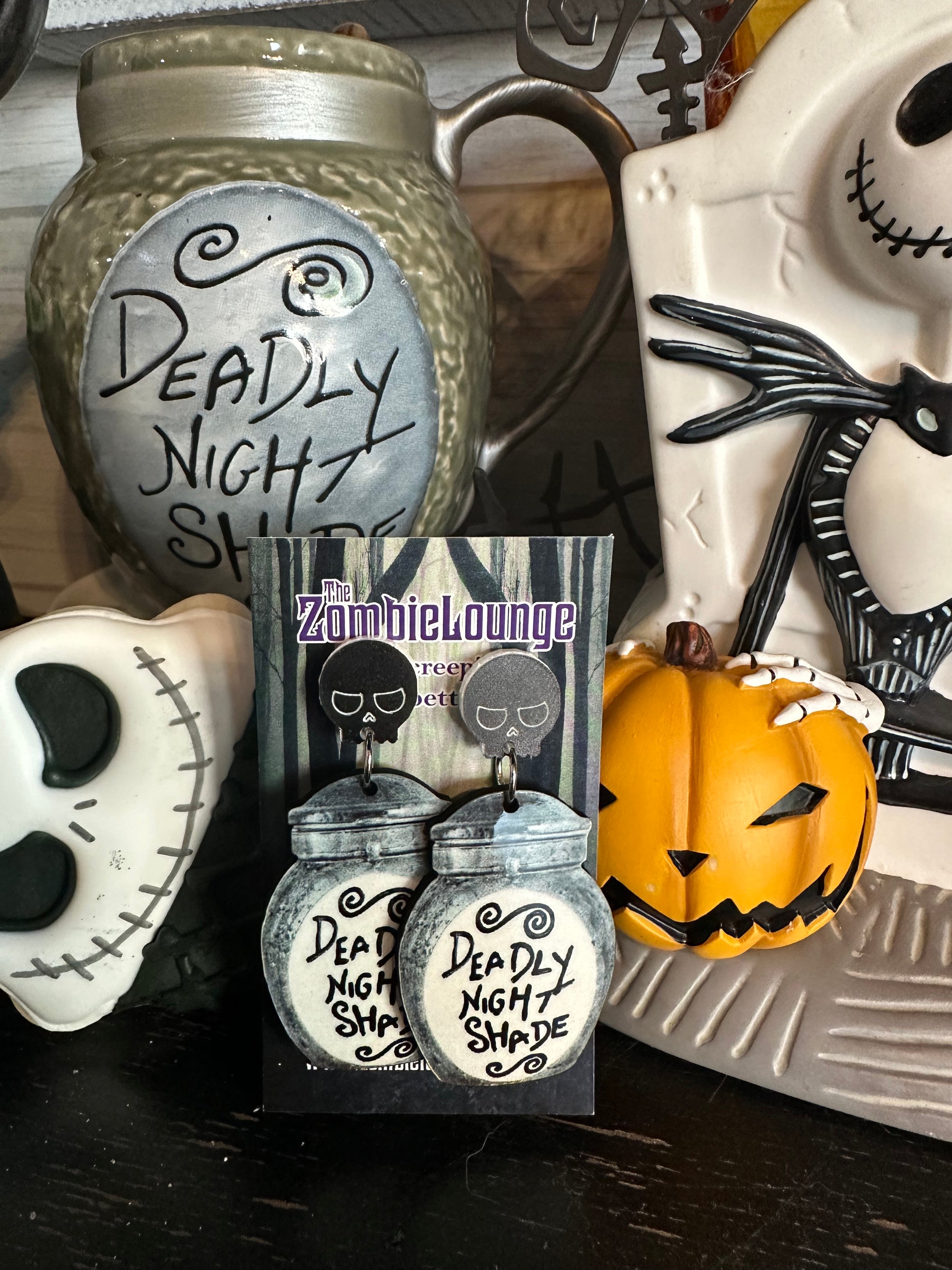 Ceramic Deadly Night Shade Cookie Jar