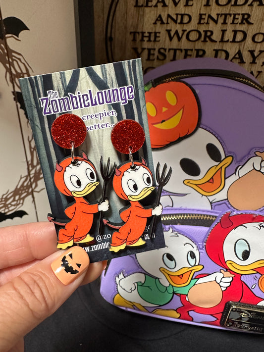 Trick or Treat Duck Earrings