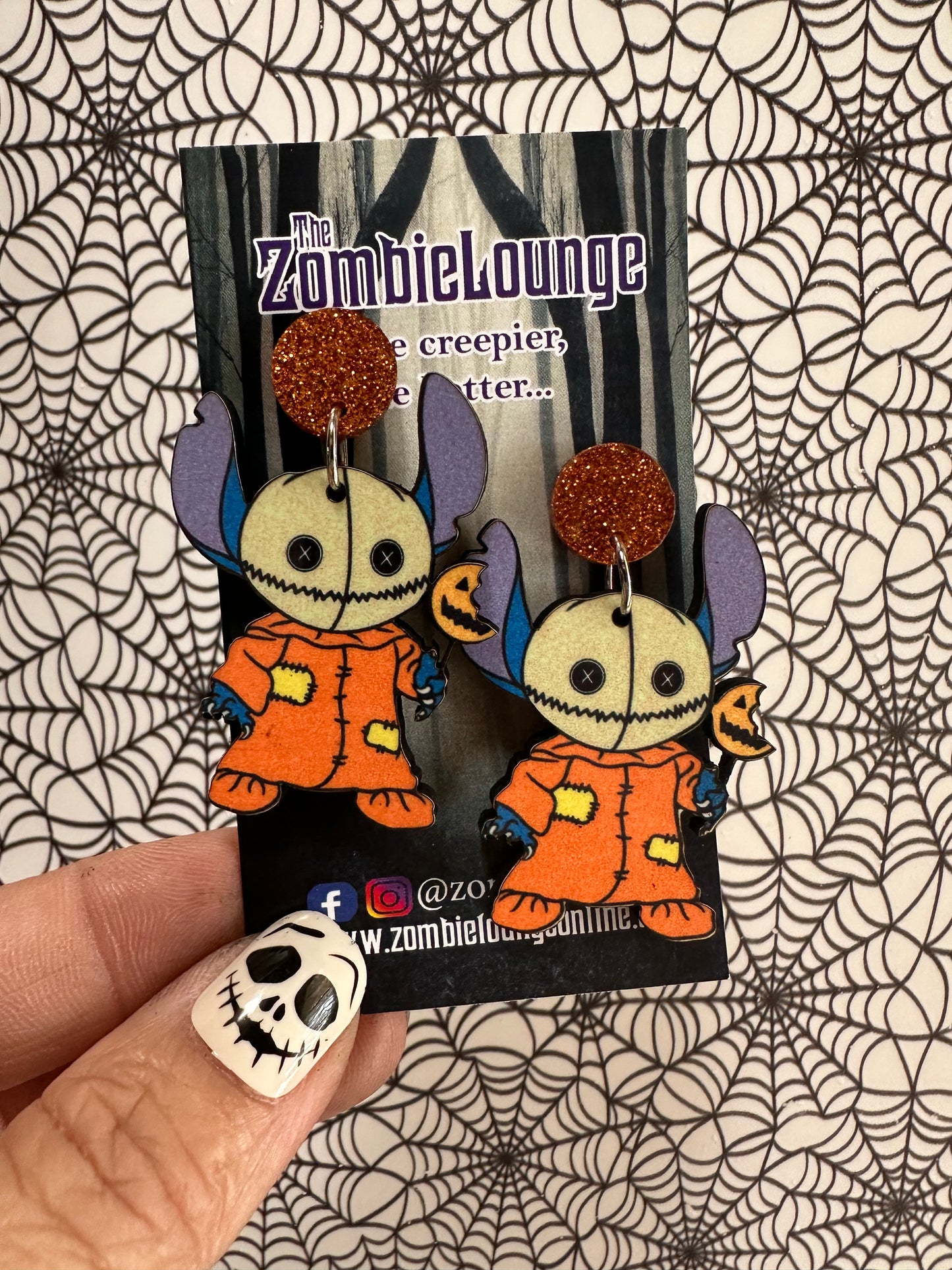 Halloween Sam Stitch Earrings