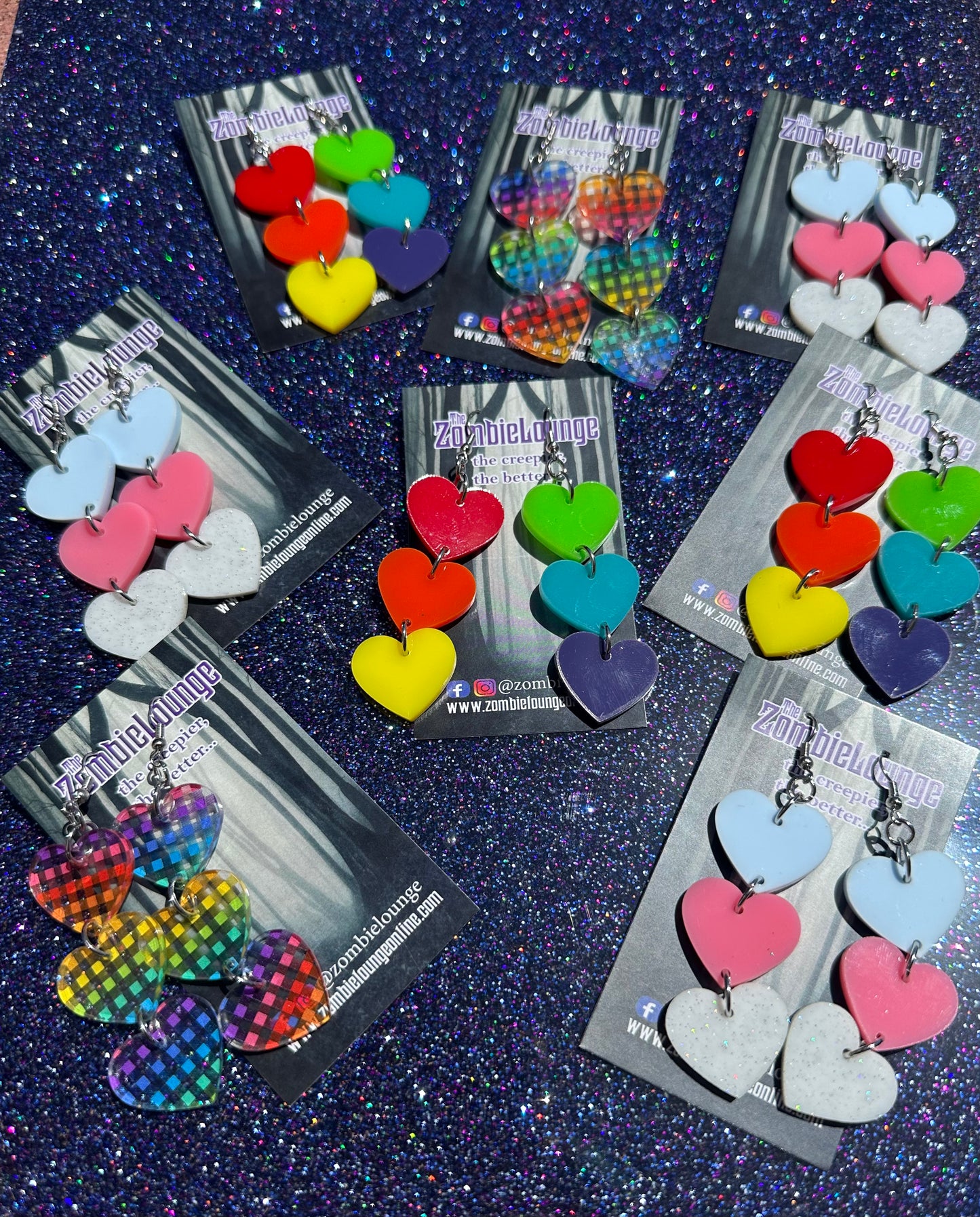 Rainbow Heart Earrings