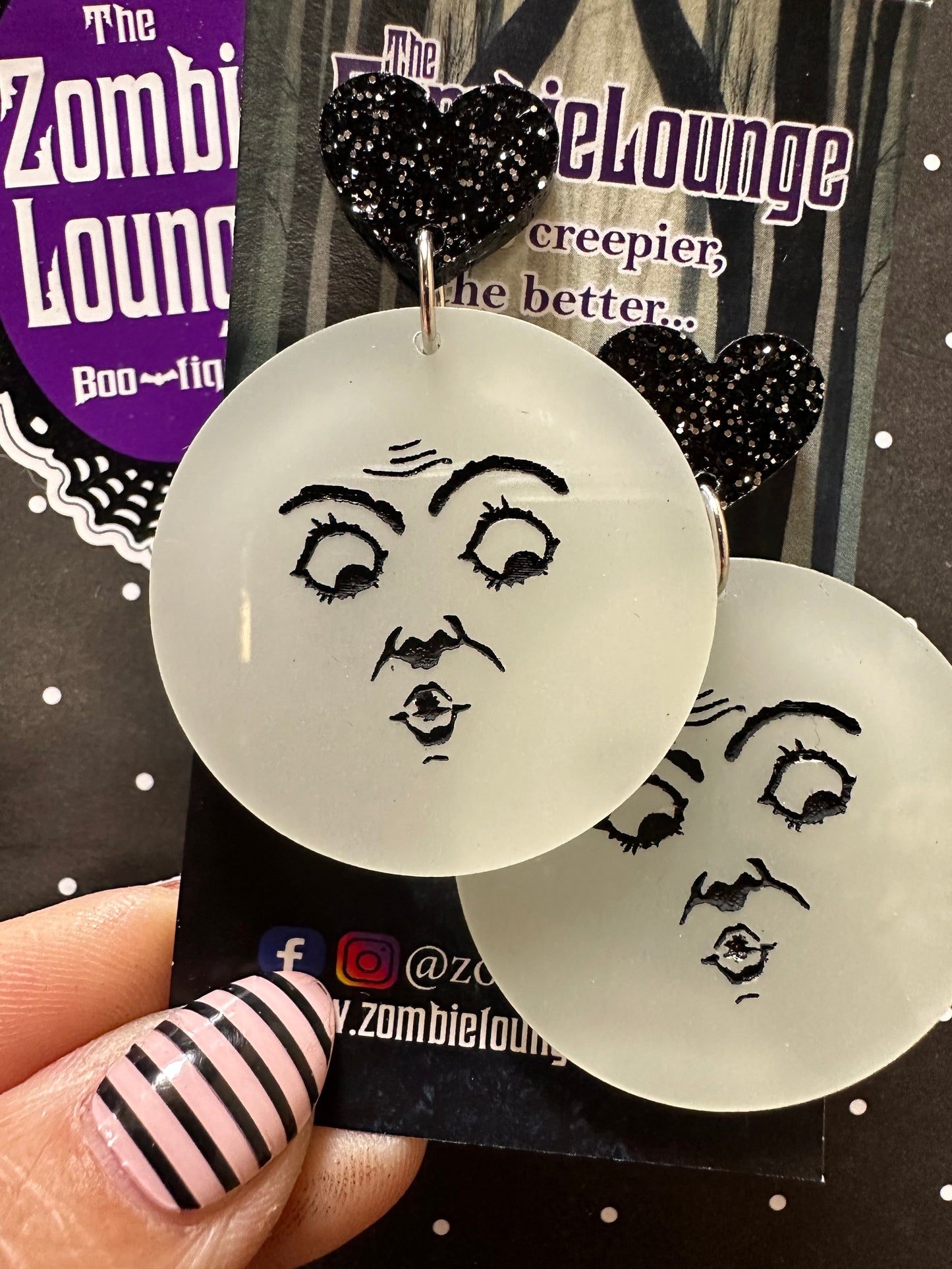 Retro Moon Man Earrings