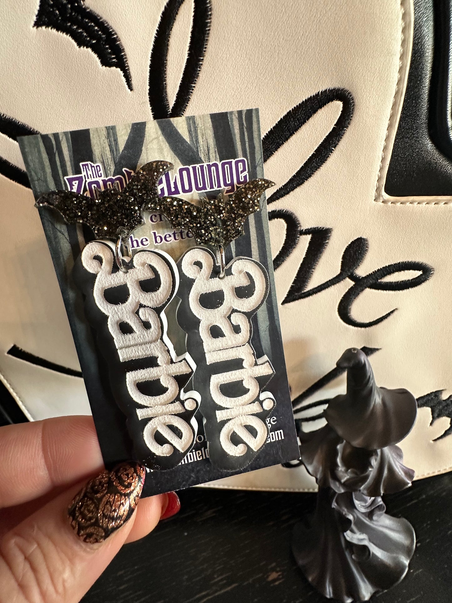 Goth Plastic Doll Earrings