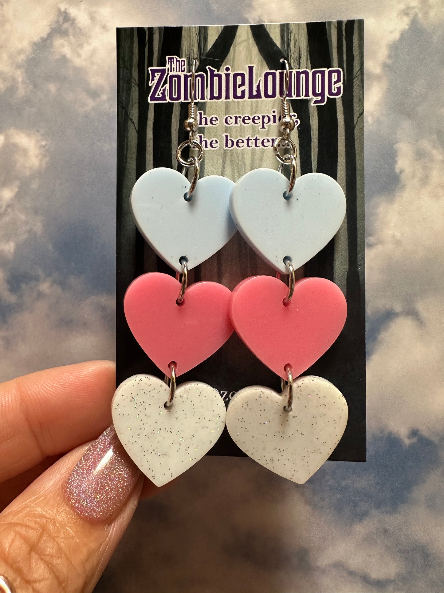 Rainbow Heart Earrings