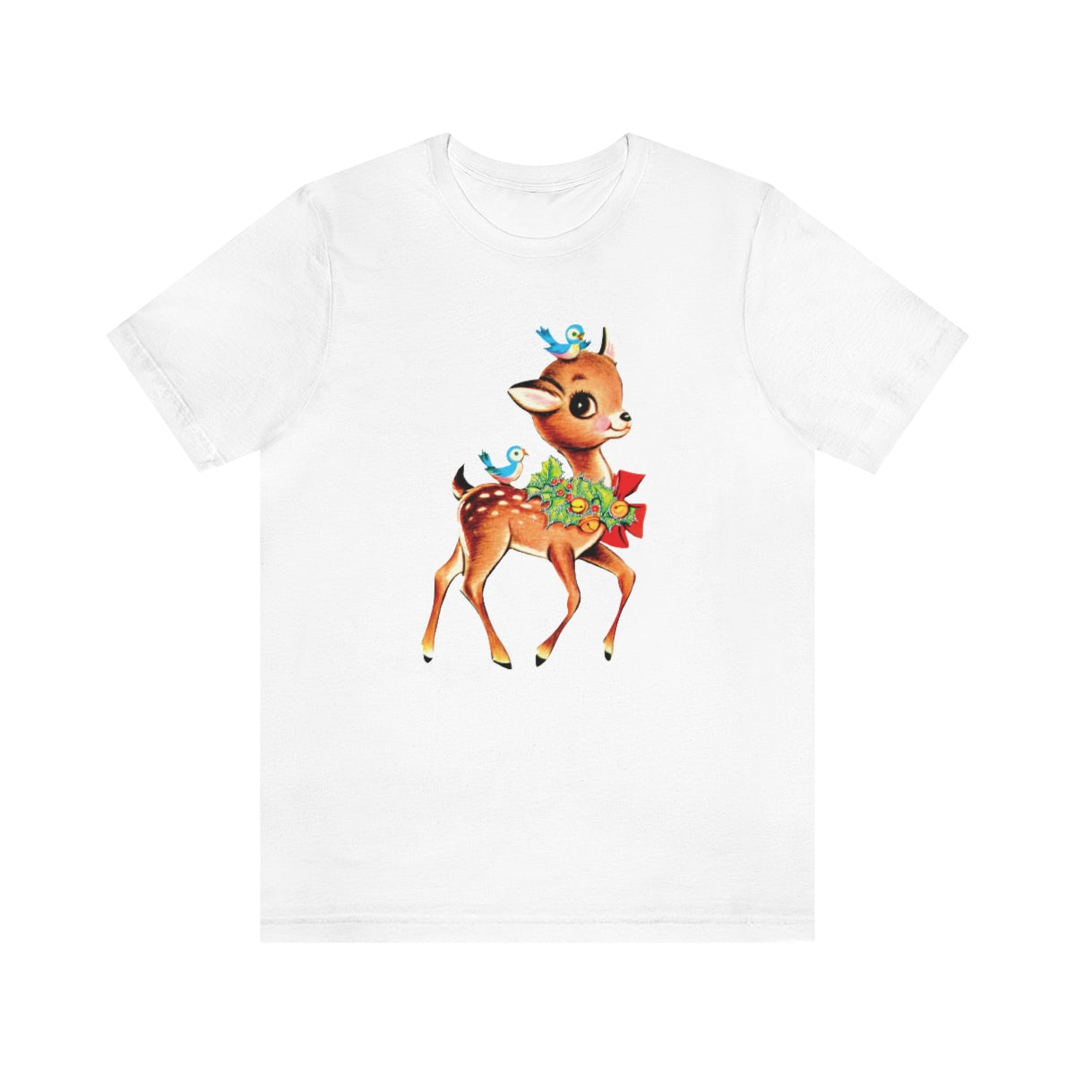 Christmas Deer Unisex Jersey Short Sleeve Tee