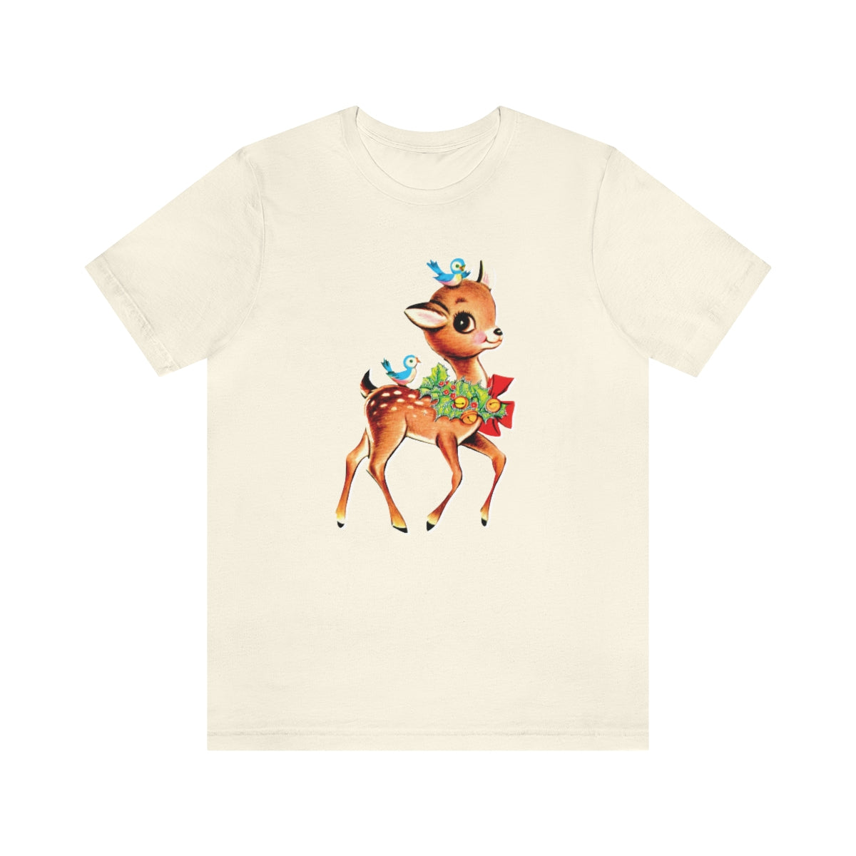 Christmas Deer Unisex Jersey Short Sleeve Tee