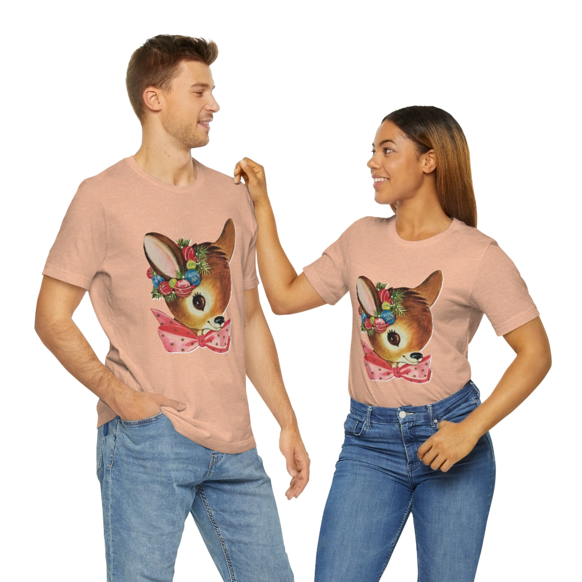 Christmas Deer Unisex Jersey Short Sleeve Tee