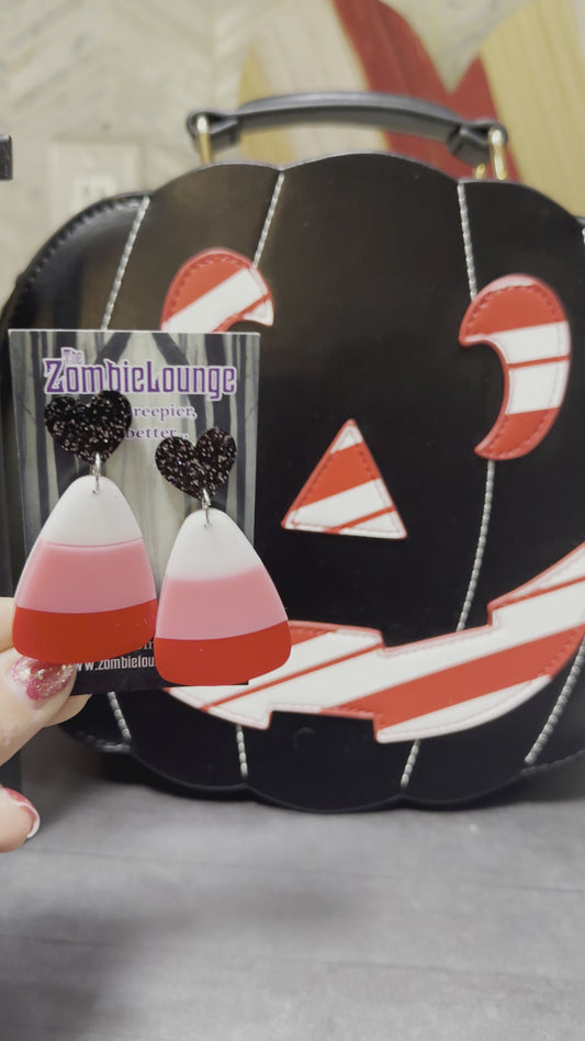 Valentines Candy Corn Earrings