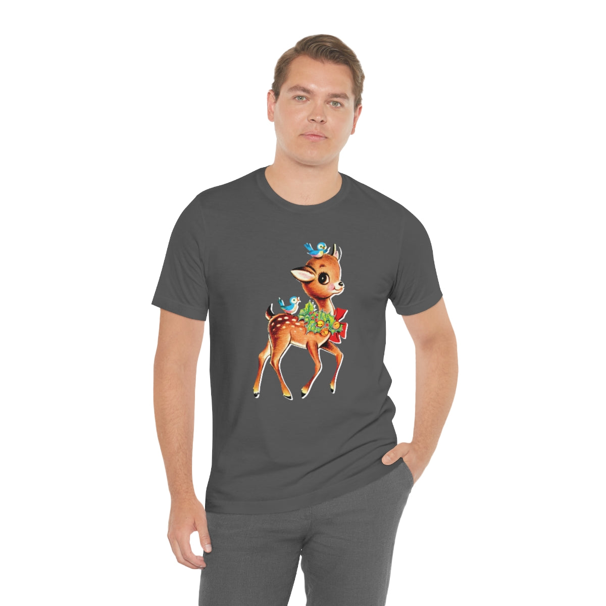 Christmas Deer Unisex Jersey Short Sleeve Tee