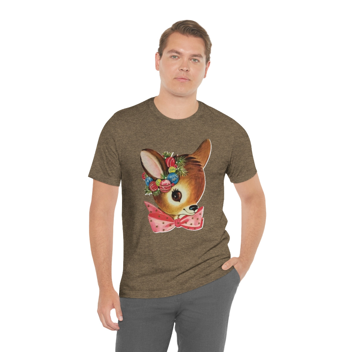 Christmas Deer Unisex Jersey Short Sleeve Tee