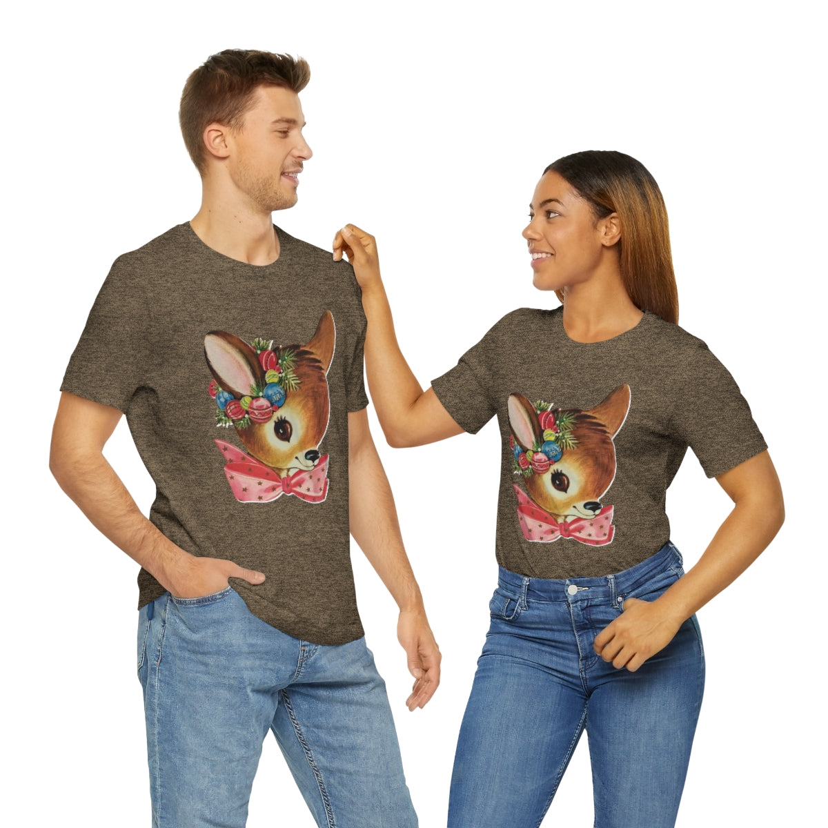 Christmas Deer Unisex Jersey Short Sleeve Tee