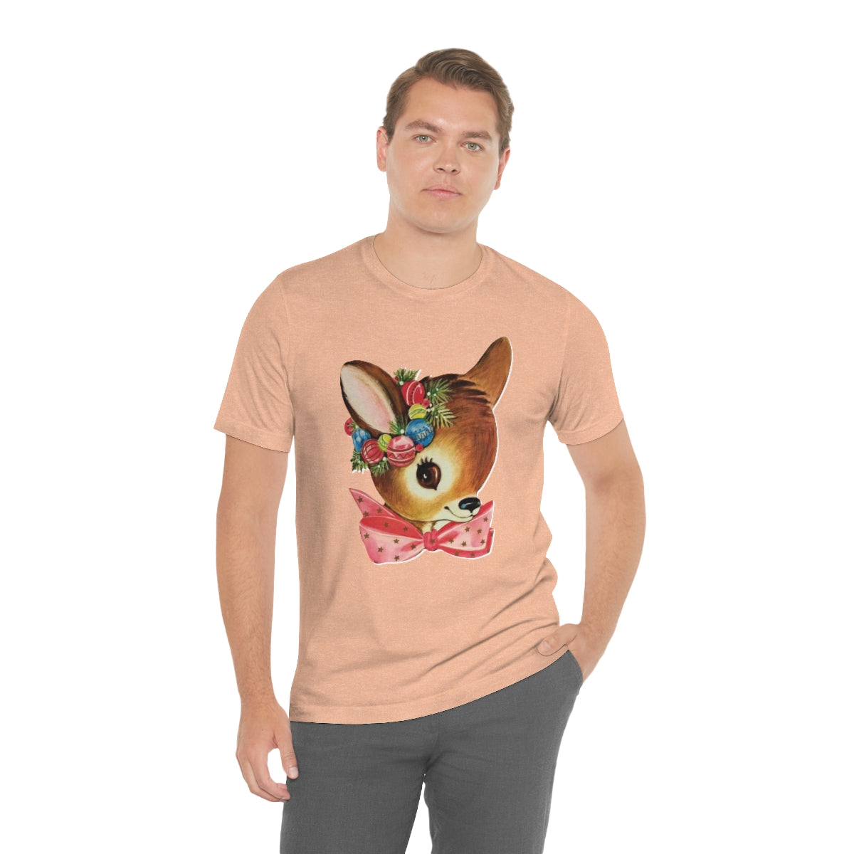 Christmas Deer Unisex Jersey Short Sleeve Tee