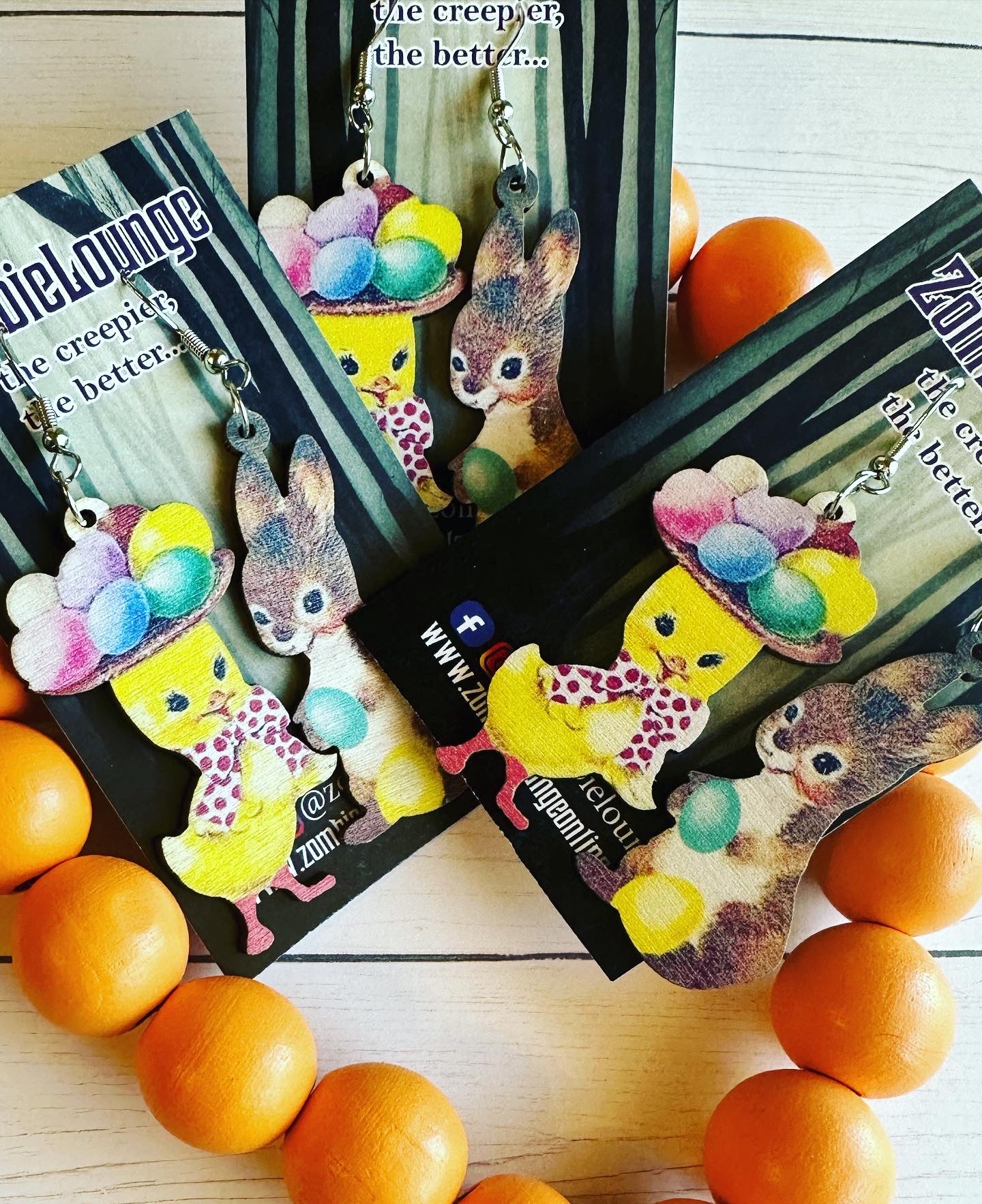Easter Chick and Bunny Earrings