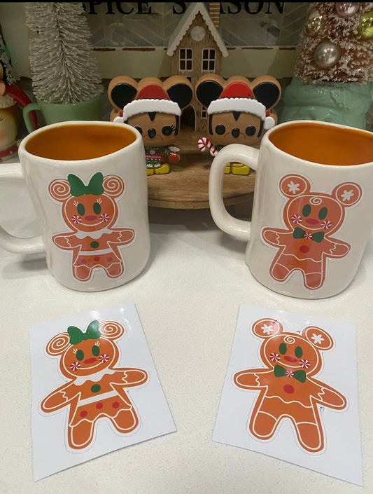 Gingerbread Mouse Decal Set