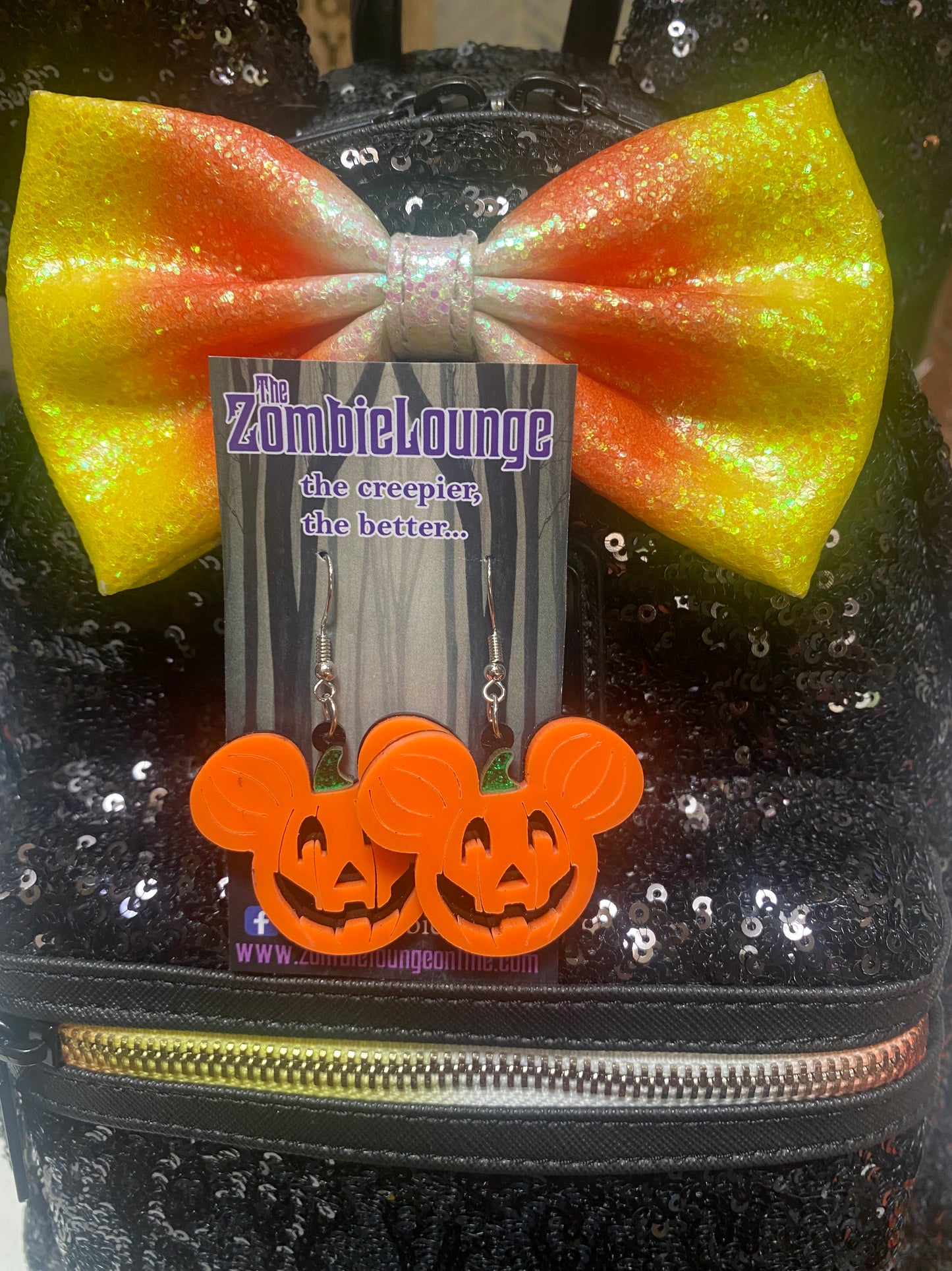 Halloween Pumpkin Mickey Earrings