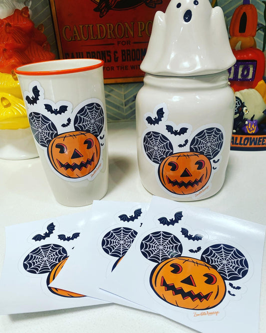 Halloween Mickey Pumpkin Sticker