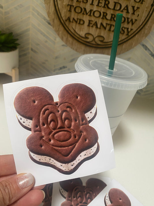 Mickey Ice Cream Sandwich Sticker