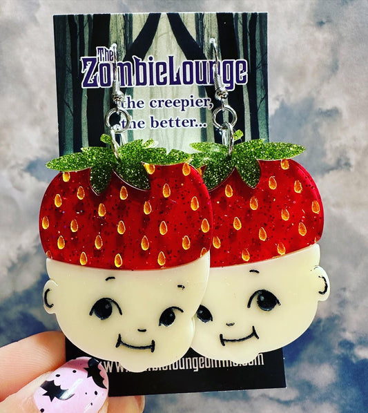 Kewpie Strawberry Earrings