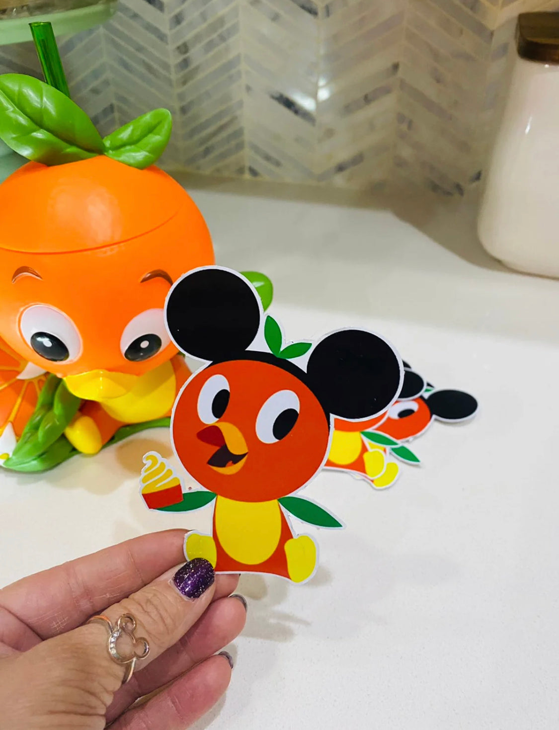 Orange Bird with Ears