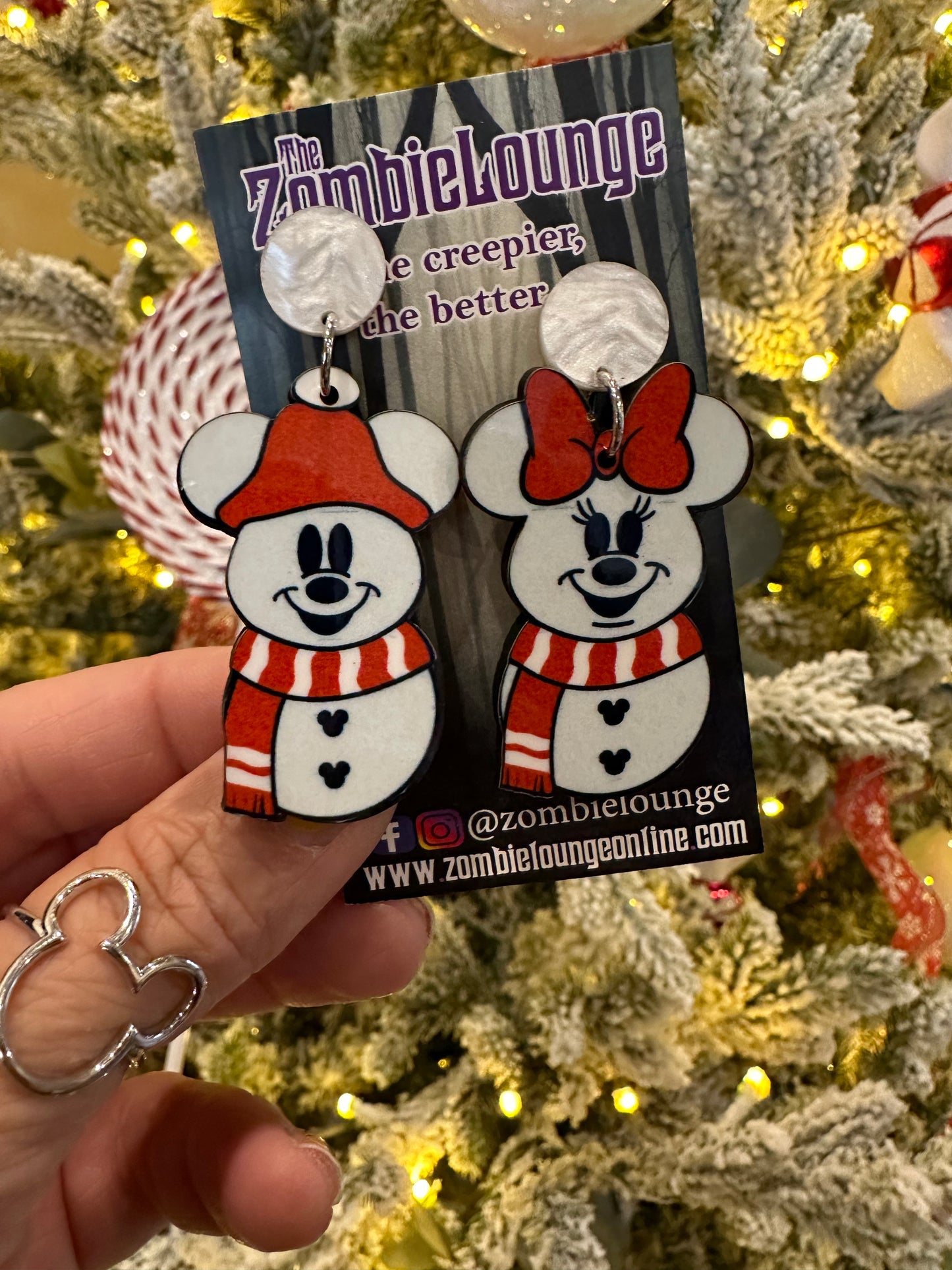 Snowman Mouse Earrings