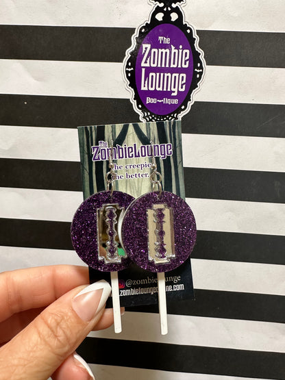 Lollipop Razor Blade Earrings