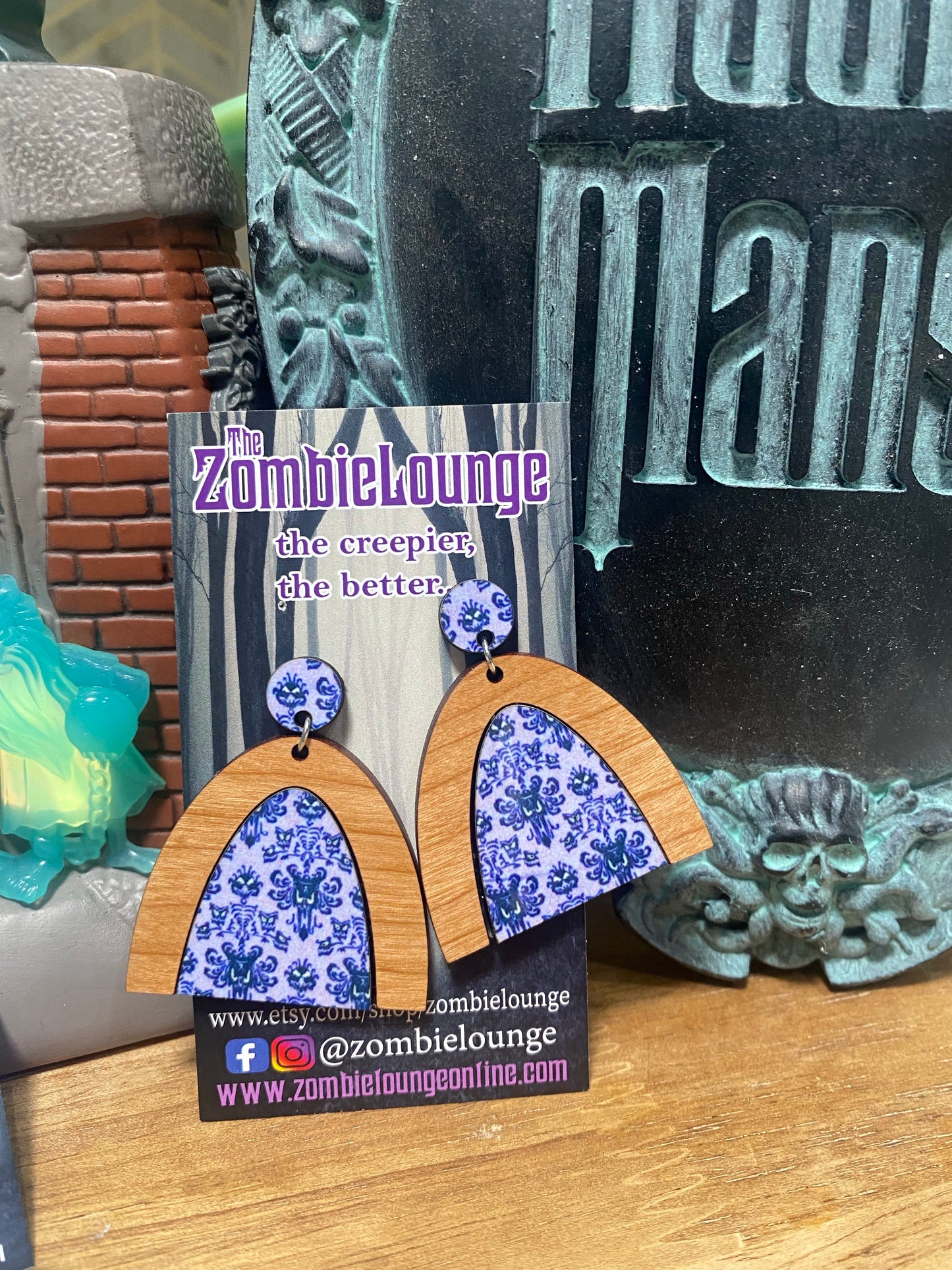 Haunted Mansion Wallpaper Earrings