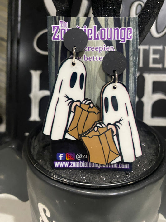 Trick or Treat Ghost Earrings