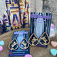 Wooden Kissing Mouse Earrings